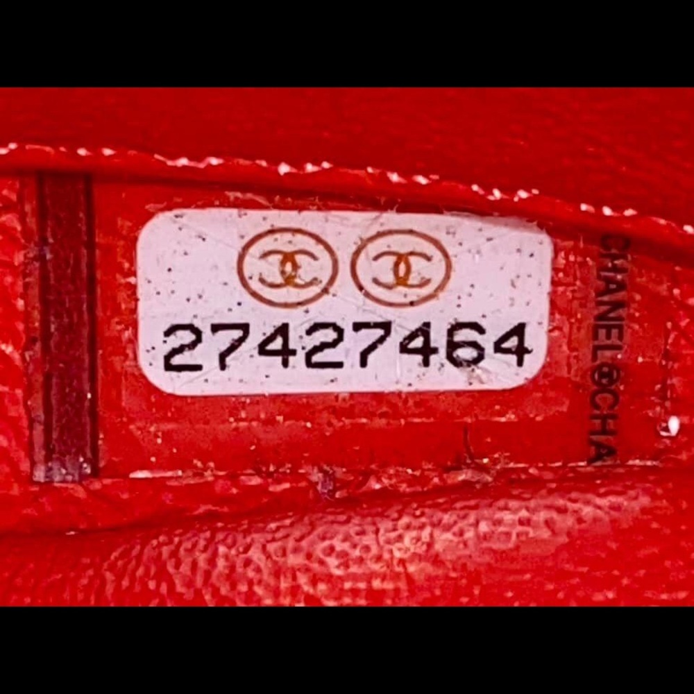 Trendy CCTop HandleFlap BagRed/Coral Lambskin LGHW - Picture 11 of 11